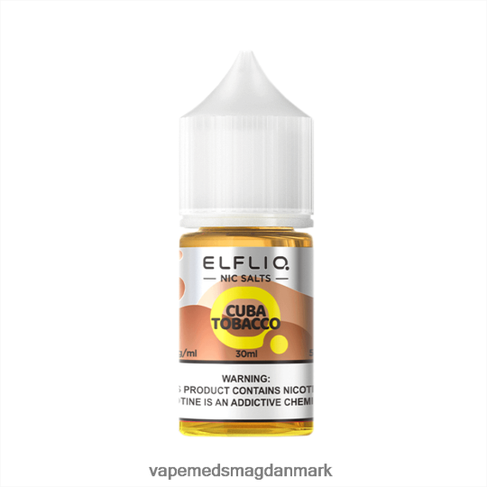 Vape Med Smag - ELFBAR ELFLIQ Nic salt 30 ml Cuba tobak J6TPR416