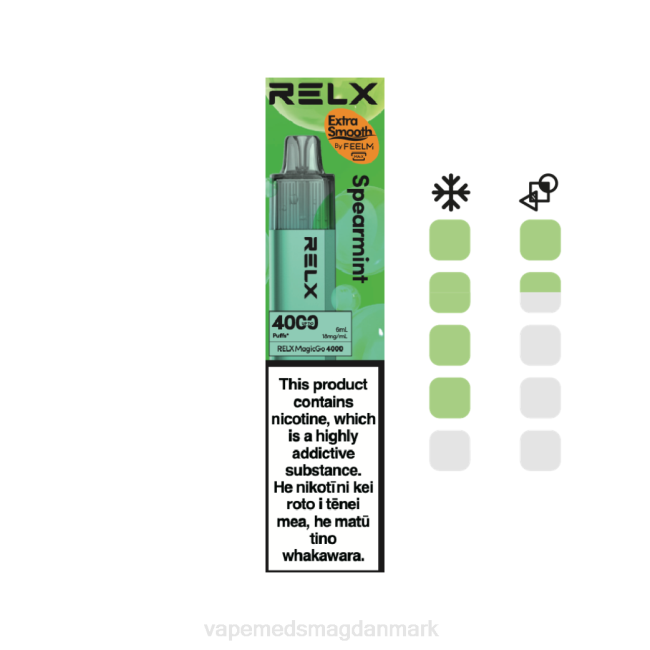 Vape Juice - RELX MagicGo 4000 engangs vape grønmynte 08443