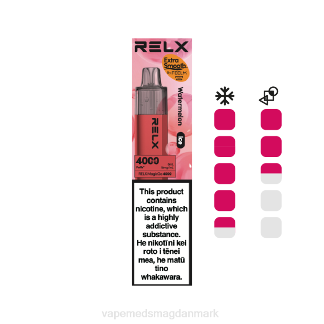 Vape Uden Nikotin - RELX MagicGo 4000 engangs vape vandmelon (is) 08447