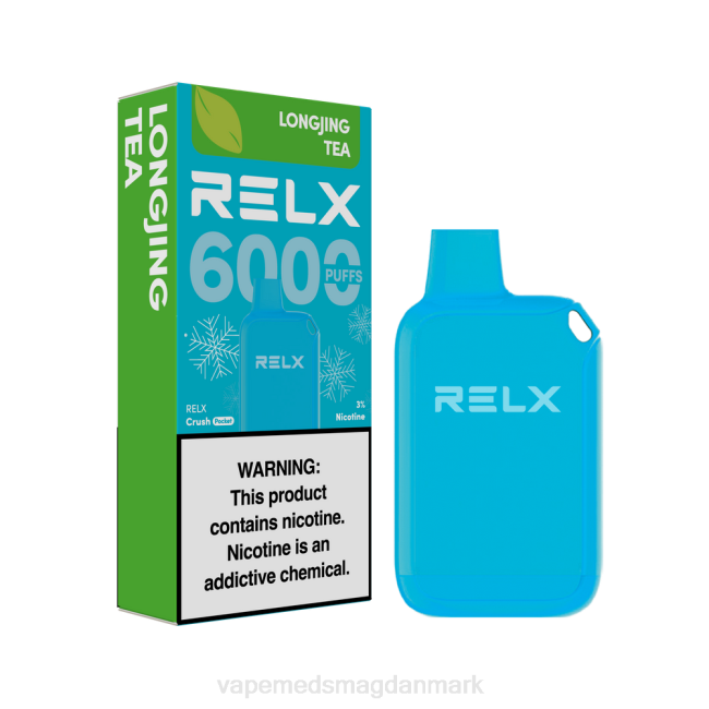 Disposable Vape Danmark - RELX Crush Pocket 6000 iskolde longjing te 08449