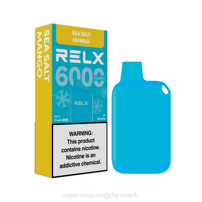 Vape Juice - RELX Crush Pocket 6000 iskolde havsalt mango 084413