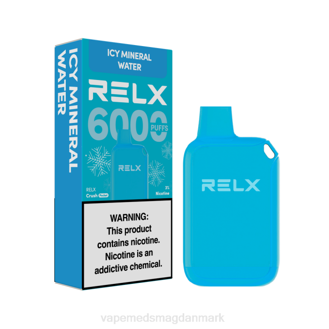 Vape Juice - RELX Crush Pocket 6000 iskolde iskoldt mineralvand 084423