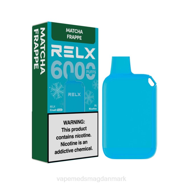 Vape Uden Nikotin - RELX Crush Pocket 6000 iskolde matcha frappe 084417