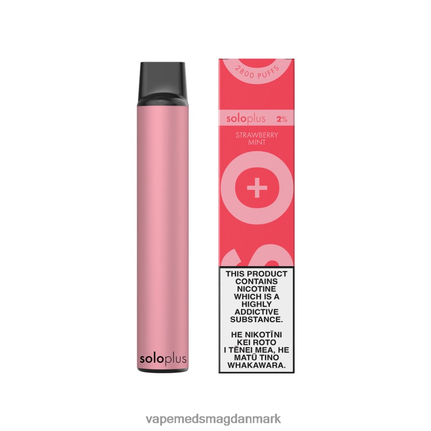 Vape Med Smag - Solo Plus engangs vape jordbær mynte 0066F026