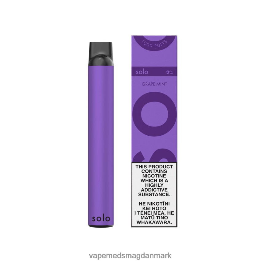 Vape Uden Nikotin - Solo engangs vape druemynte 0066F07