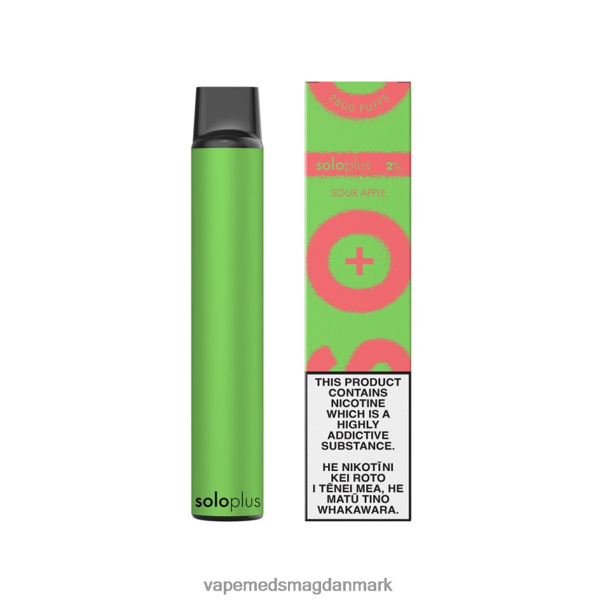 Vape Væske - Solo Plus engangs vape surt æble 0066F030