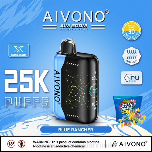 Disposable Vape Danmark - Aivono AIM BOOM 25.000 2H4L344 blå rancher