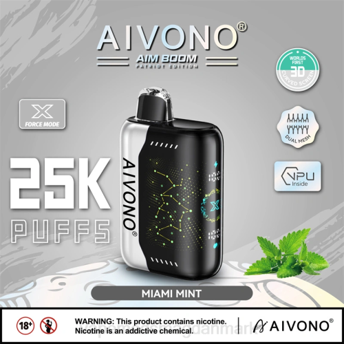 Disposable Vape Danmark - Aivono AIM BOOM 25.000 2H4L349 miami mynte