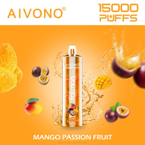 Disposable Vape Danmark - Aivono FATMAN 15.000 2H4L19 mango passionsfrugt