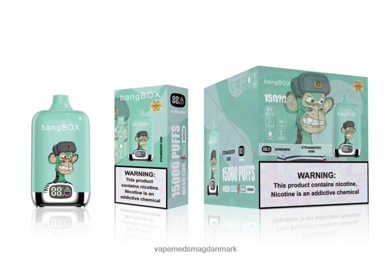 Disposable Vape Danmark - Bang Box 15000 pust jordbær kiwi Z82JX39