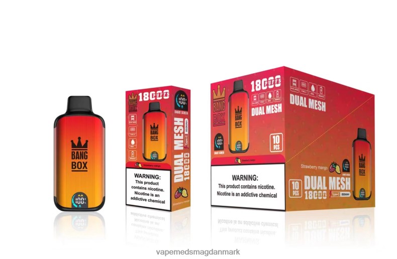 Disposable Vape Danmark - Bang Box 18000 pust jordbær mango Z82JX99