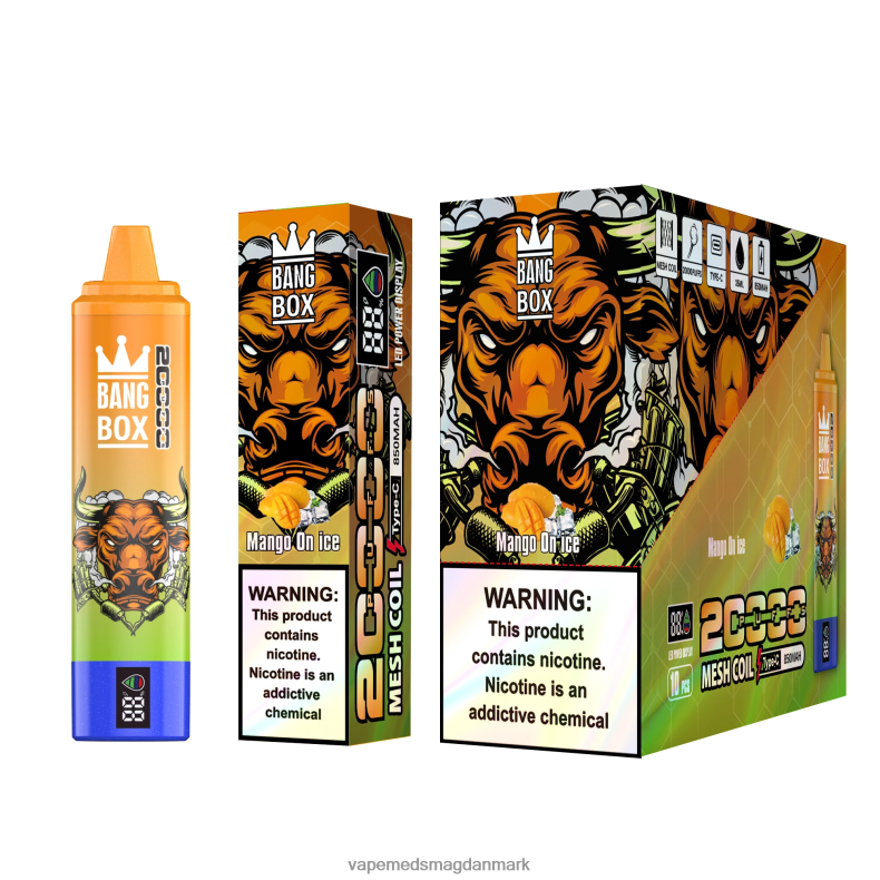 Disposable Vape Danmark - Bang Box 20000 pust smart skærm mango på is Z82JX54