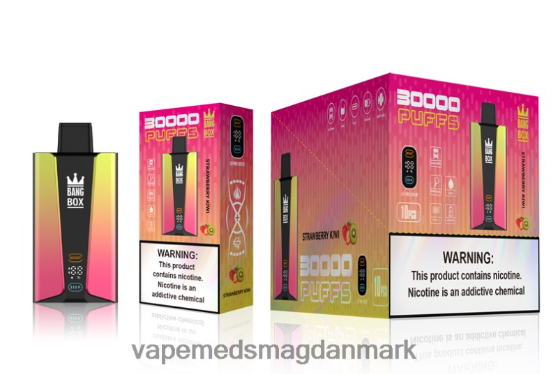 Disposable Vape Danmark - Bang Box 30000 pust smart skærm jordbær kiwi Z82JX74