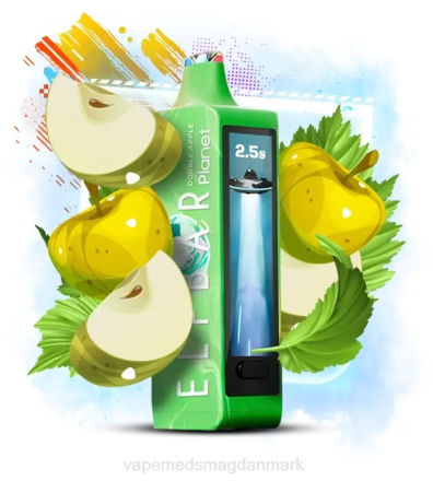 Disposable Vape Danmark - Elf Bar Planet 25.000 dobbelt æble B4PH14