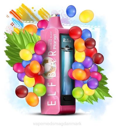 Disposable Vape Danmark - Elf Bar Planet 25.000 tropisk regnbueeksplosion B4PH29