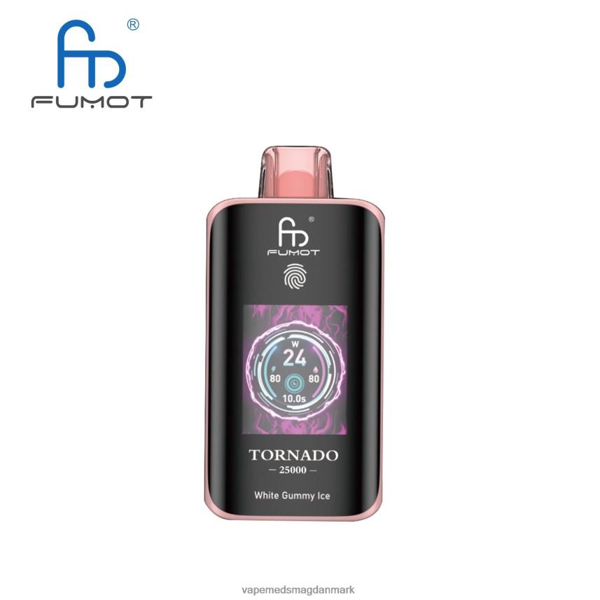 Disposable Vape Danmark - Fumot Tornado 25000 engangs vape hvid gummiis J60R2V14