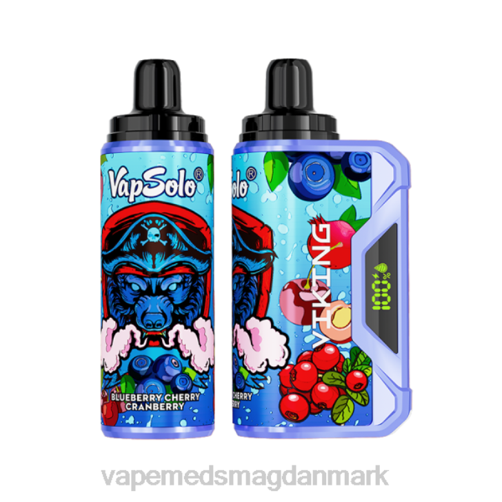 Disposable Vape Danmark - Vapsolo VIKING engangs vape blåbær kirsebær tranebær 46TD149