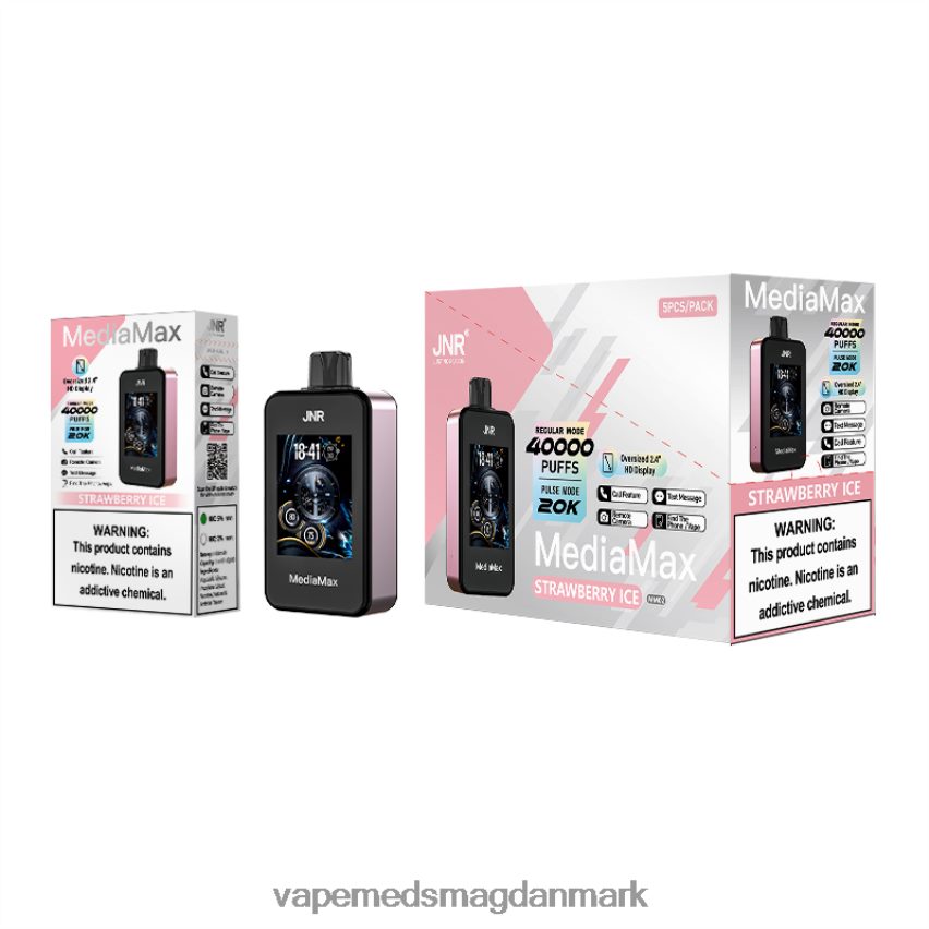JNR MediaMax 40k pust jordbæris T4NZ8V17 Vape Uden Nikotin