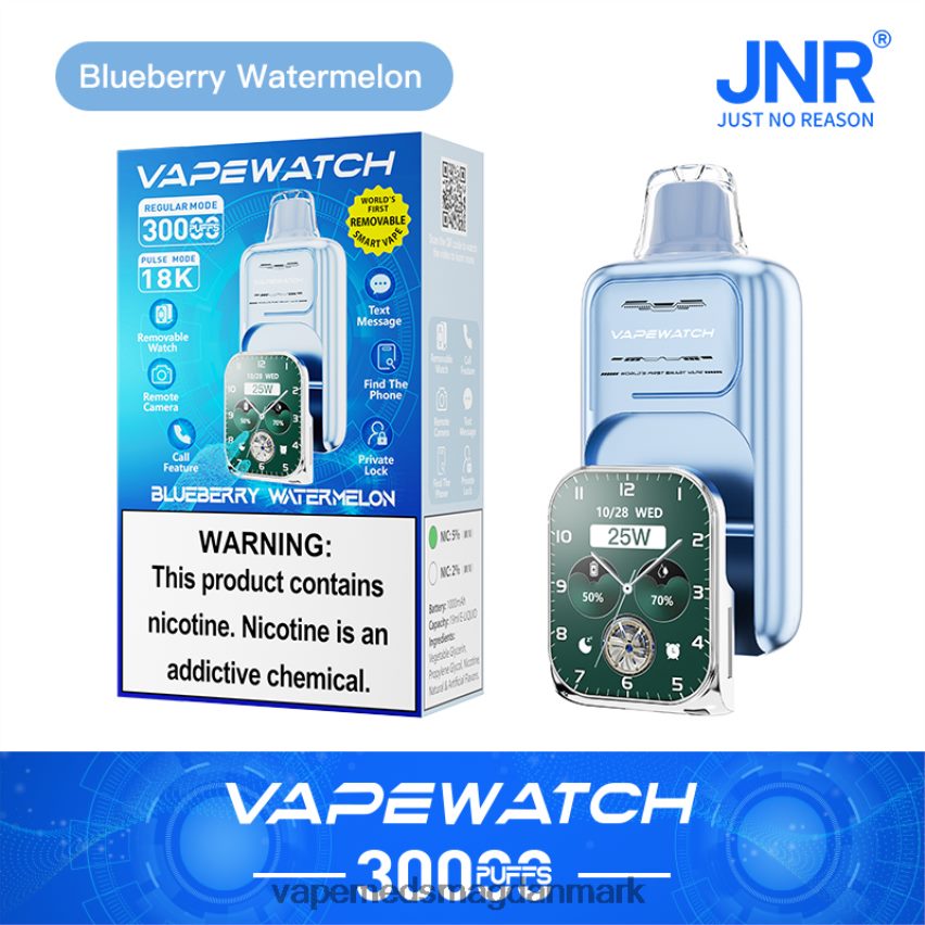 JNR vape ur blåbær vandmelon T4NZ8V4 Disposable Vape Danmark