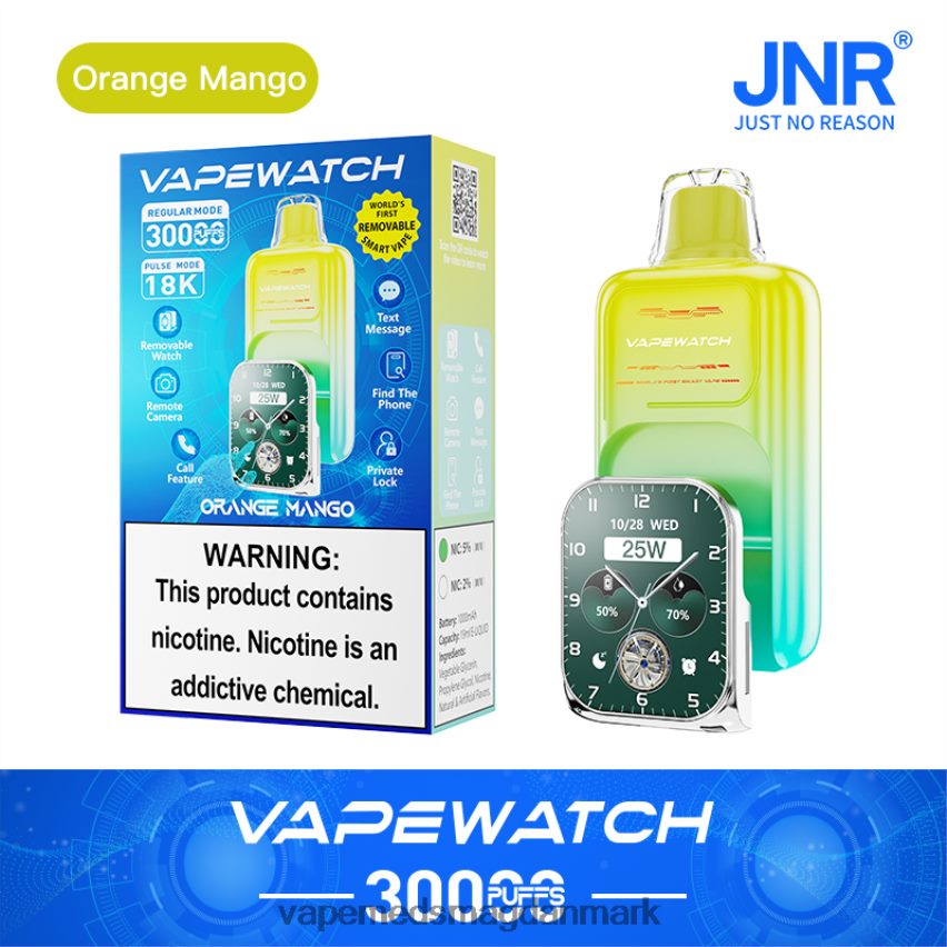 JNR vape ur orange mango T4NZ8V2 Vape Uden Nikotin