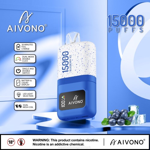 Vape Juice - Aivono AIM magic 15.000 2H4L68 blåbæris