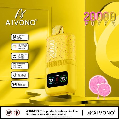Vape Juice - Aivono AIM magic 20.000 2H4L83 lyserød citronis