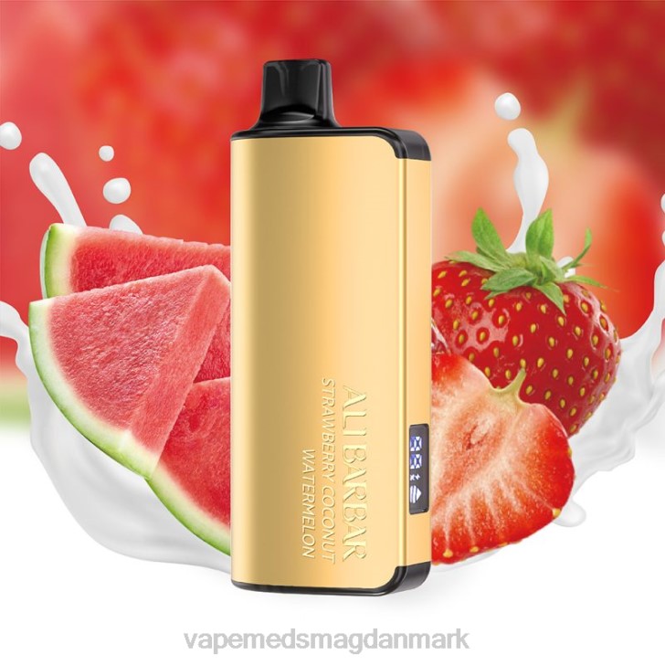 Vape Juice - Alibarbar Ingot 20000 engangs vape jordbær kokos vandmelon 46TD43