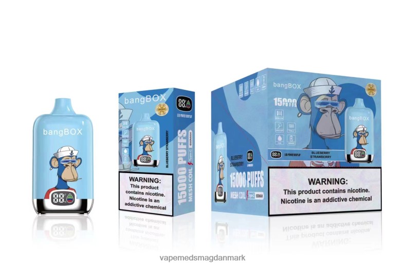 Vape Juice - Bang Box 15000 pust blåbær jordbær Z82JX38