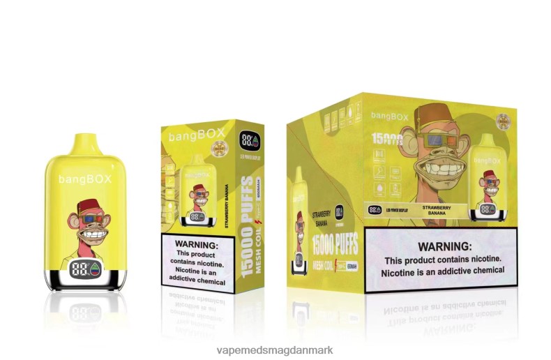Vape Juice - Bang Box 15000 pust jordbær banan Z82JX43