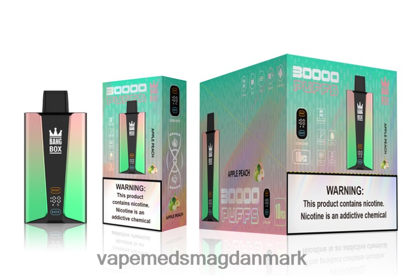 Vape Juice - Bang Box 30000 pust smart skærm æble fersken Z82JX83