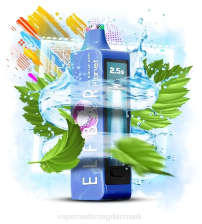 Vape Juice - Elf Bar Planet 25.000 havbrise mynte B4PH18