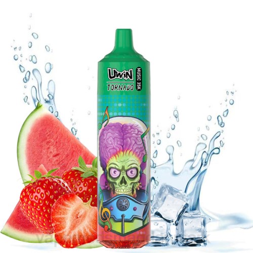 Vape Juice - UWIN CRYSTAL 35k engangsvape 2H4L383 jordbær vandmelon