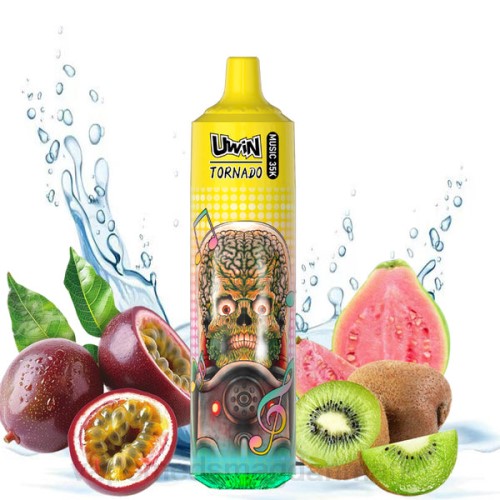 Vape Juice - UWIN CRYSTAL 35k engangsvape 2H4L388 kiwi passionsfrugt guava
