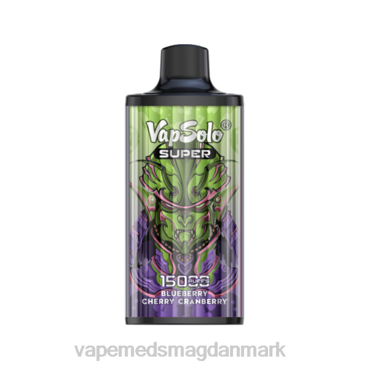 Vape Juice - Vapsolo SUPER engangs vape blåbær kirsebær tranebær 46TD128