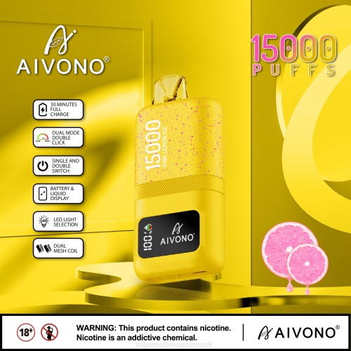 Vape Med Smag - Aivono AIM magic 15.000 2H4L61 lyserød citronis