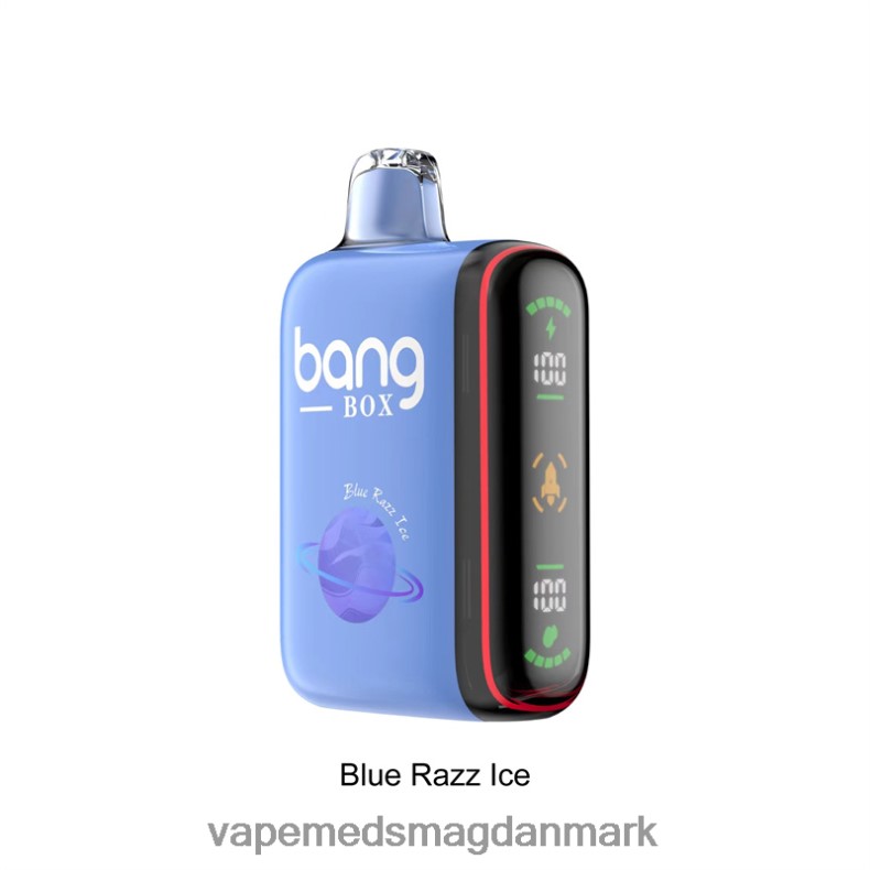 Vape Med Smag - Bang Box 9000-18000 pust intelligent power display blå razz is Z82JX26