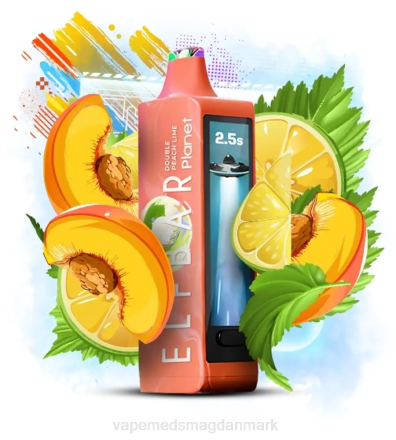 Vape Med Smag - Elf Bar Planet 25.000 dobbelt ferskenlime B4PH31
