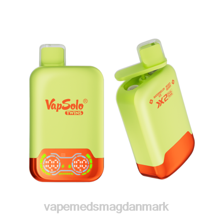 Vape Med Smag - Vapsolo TWINS engangs vape vandmelon is & blandet bær 46TD146