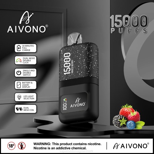 Vape Uden Nikotin - Aivono AIM magic 15.000 2H4L67 blandet bær