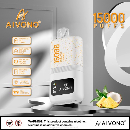 Vape Uden Nikotin - Aivono AIM magic 15.000 2H4L72 ananas kokos