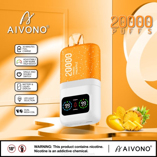 Vape Uden Nikotin - Aivono AIM magic 20.000 2H4L77 mango ananas