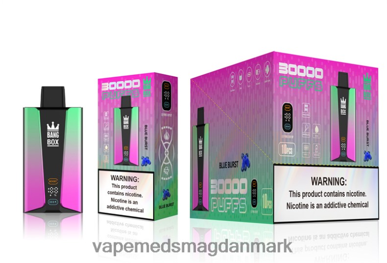 Vape Uden Nikotin - Bang Box 30000 pust smart skærm blåt udbrud Z82JX82