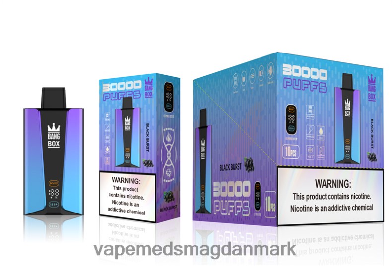 Vape Uden Nikotin - Bang Box 30000 pust smart skærm sort udbrud Z82JX77