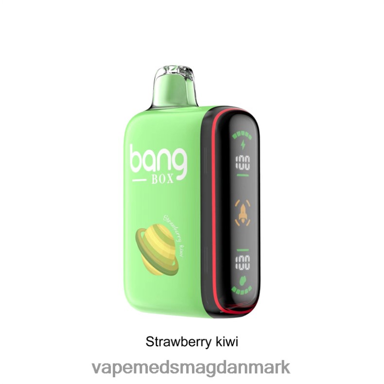 Vape Uden Nikotin - Bang Box 9000-18000 pust intelligent power display jordbær kiwi Z82JX27
