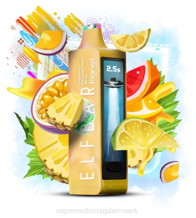 Vape Uden Nikotin - Elf Bar Planet 25.000 ananas passionsfrugt baja B4PH27