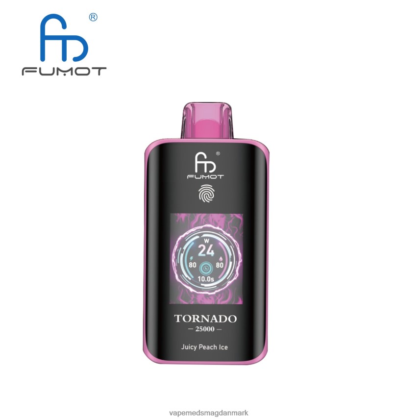 Vape Uden Nikotin - Fumot Tornado 25000 engangs vape saftig ferskenis J60R2V7