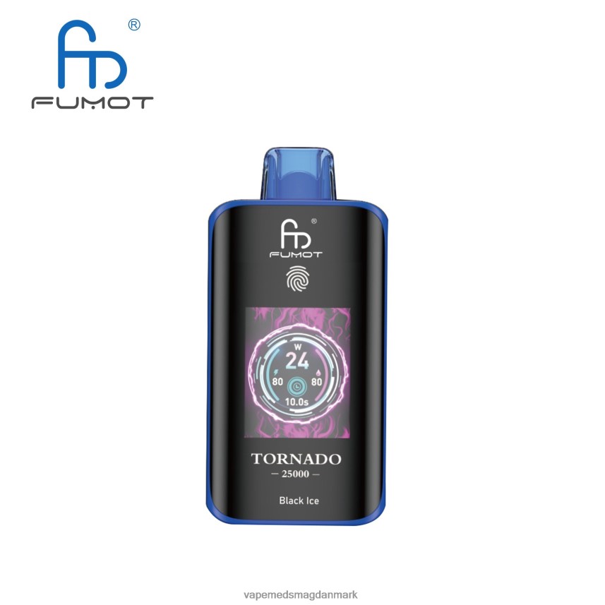 Vape Uden Nikotin - Fumot Tornado 25000 engangs vape sort is J60R2V2