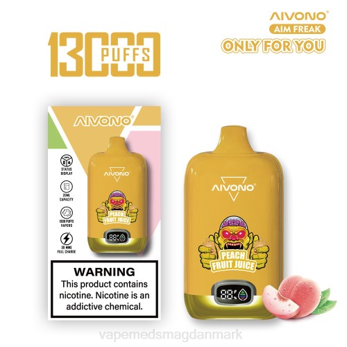 Vape Væske - Aivono AIM FREAK 13000 2H4L245 fersken frugtjuice
