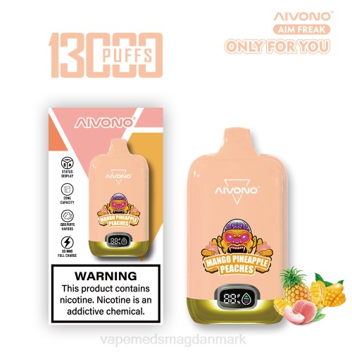 Vape Væske - Aivono AIM FREAK 13000 2H4L250 mango ananas ferskner