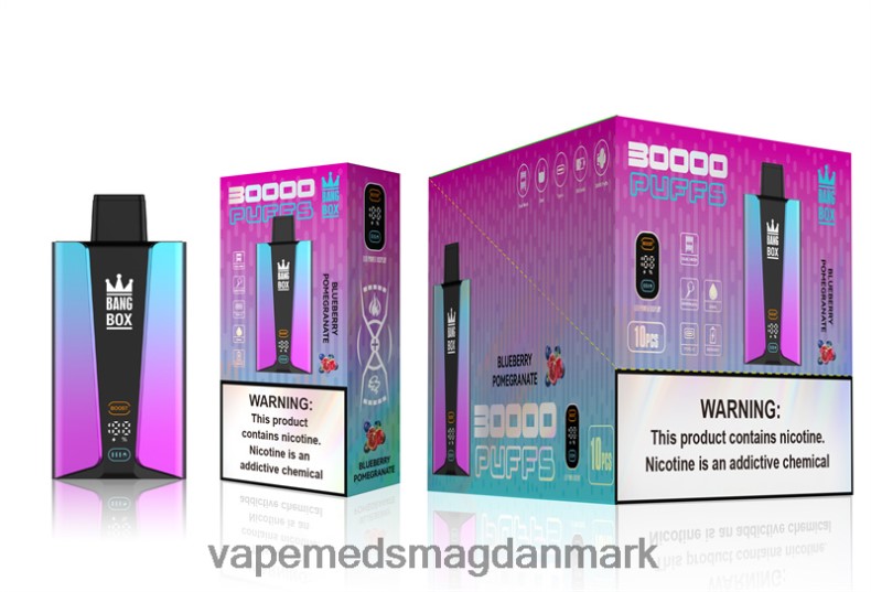 Vape Væske - Bang Box 30000 pust smart skærm blåbær pomgerante Z82JX80